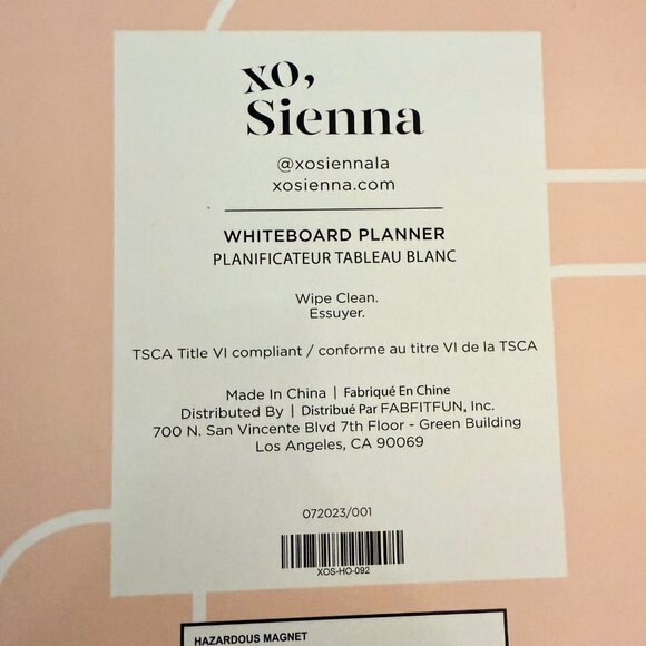 XO Sienna Magnetic Whiteboard Weekly Planner 12x15in Marker Magnets Celestial - Picture 6 of 11